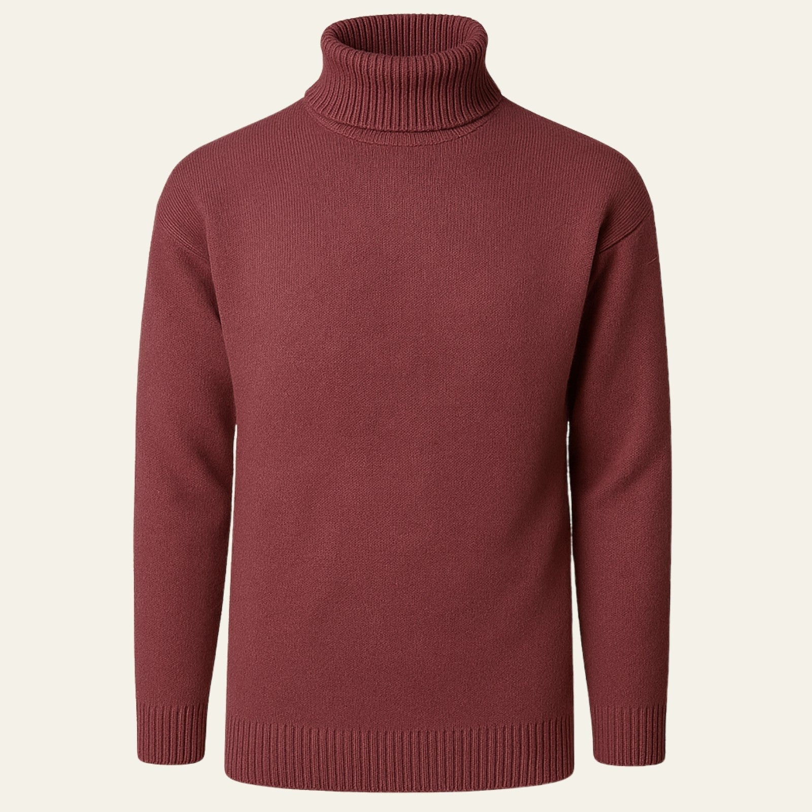 Men’s Cotton Knit Turtleneck | Long Sleeve