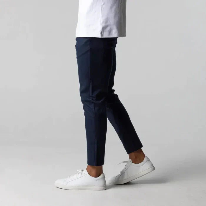 Men’s Slim Fit Stretch Pants | Tapered Leg Tailored Trousers