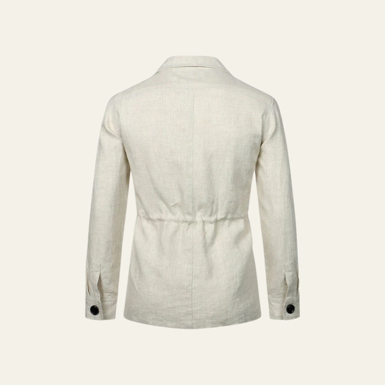 Men’s Polyester Linen Field Coat – Structured Fit