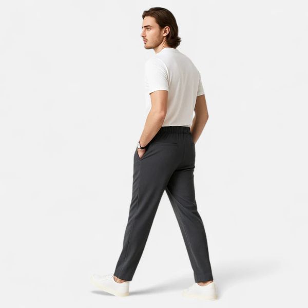 Men’s Slim-Fit Trousers | Straight-Leg Polyester Dress Pants