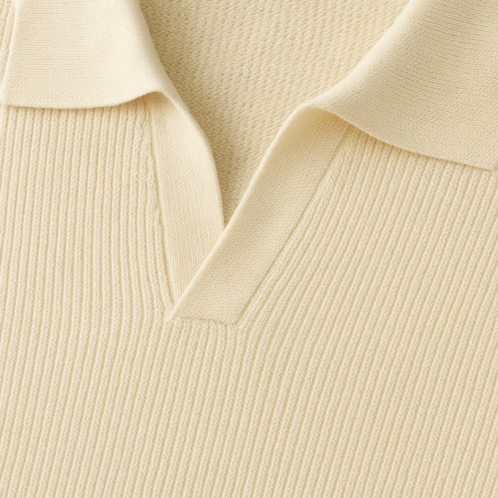 Men’s V-Neck Knit Sweater Polo | Polyester Blend