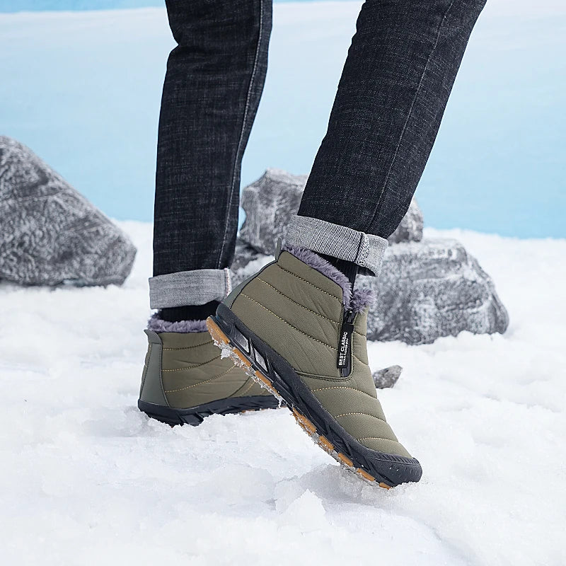 Quilted Winter Boots | Faux-Fur Lined Slip-On Synthetic Shoes