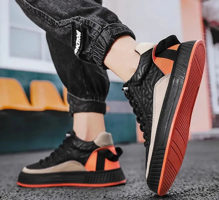 Men’s Court Sneakers | Quilted Synthetic Upper with Vegan Paneling