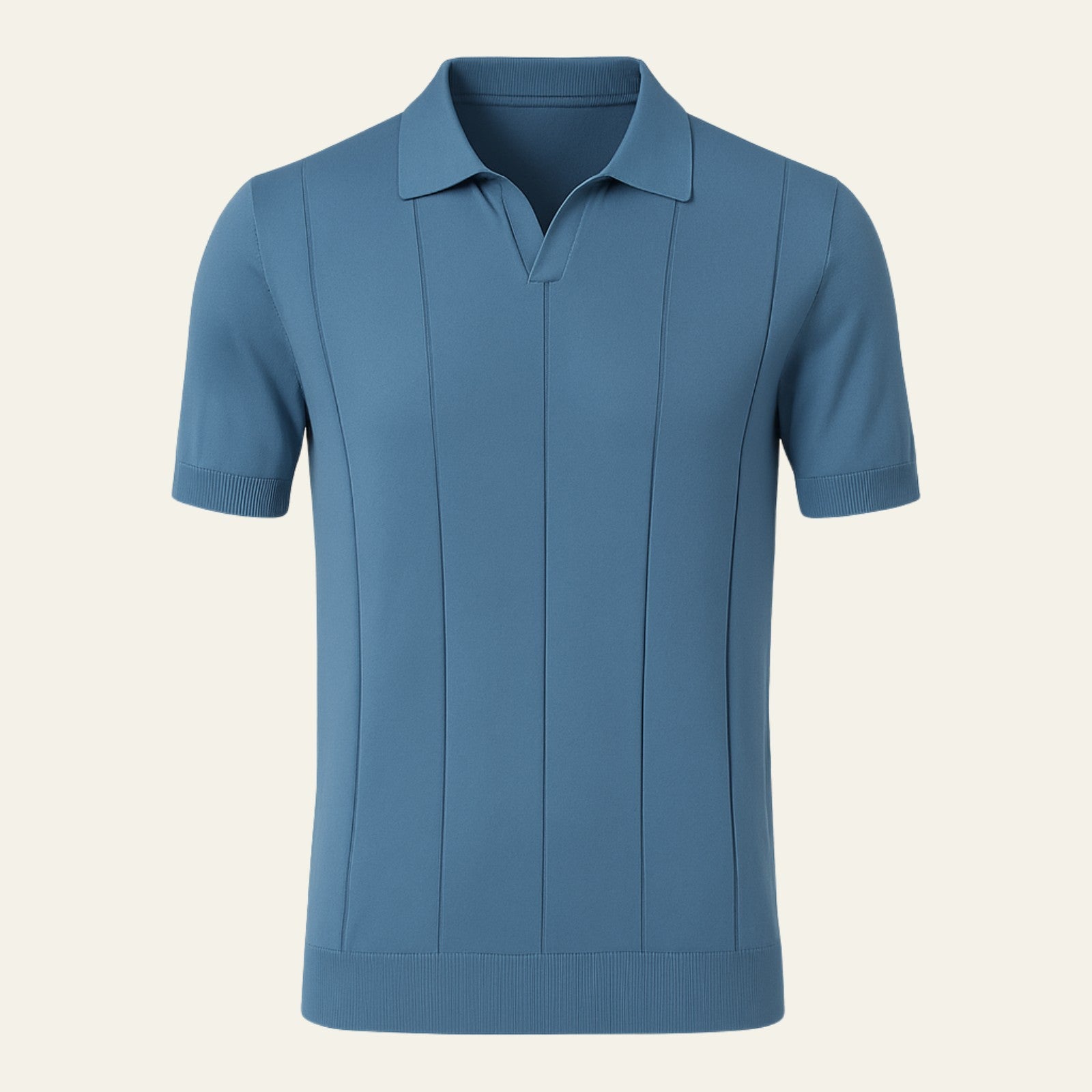 Men’s Ribbed Cotton Polo | Short Sleeve