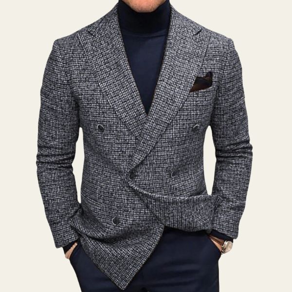 Men’s Double-Breasted Blazer – Structured Fit