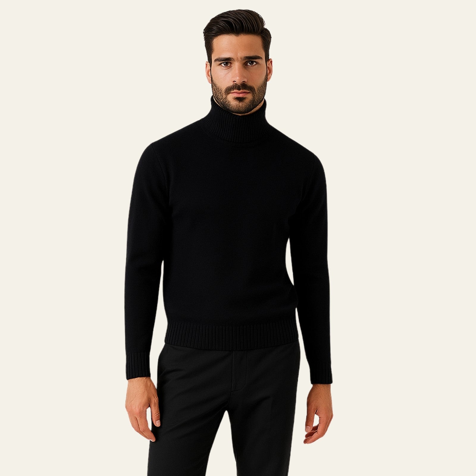 Men’s Cotton Knit Turtleneck | Long Sleeve
