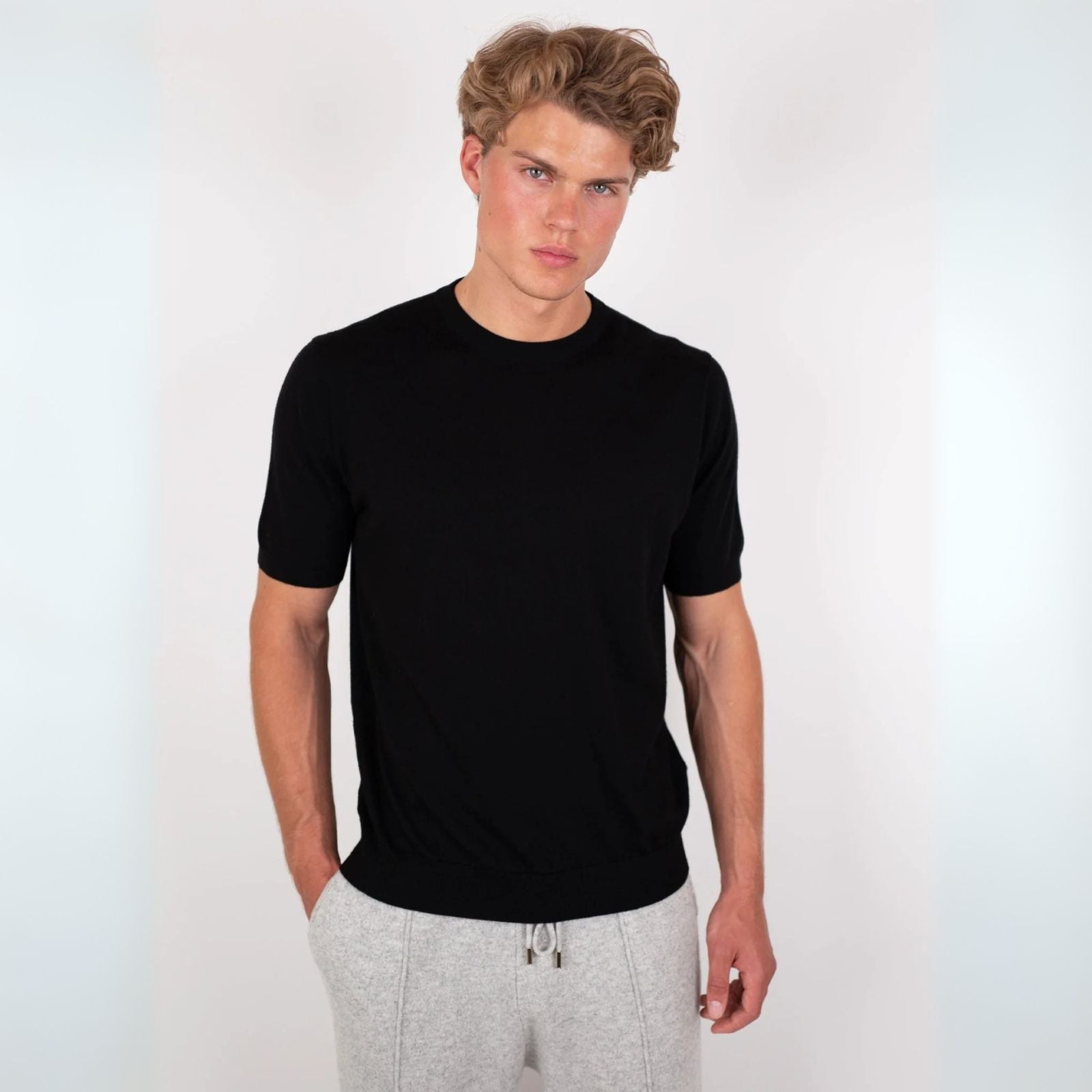 Men’s Wool Knit T-Shirt | Short Sleeve