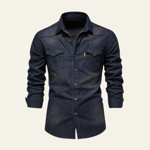 Men’s Denim Shirt | Long Sleeve Classic Fit