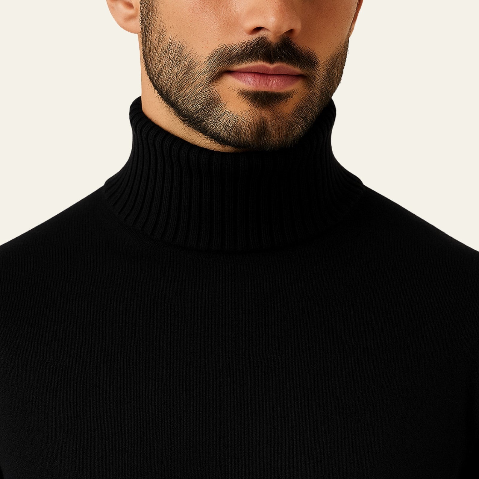 Men’s Cotton Knit Turtleneck | Long Sleeve