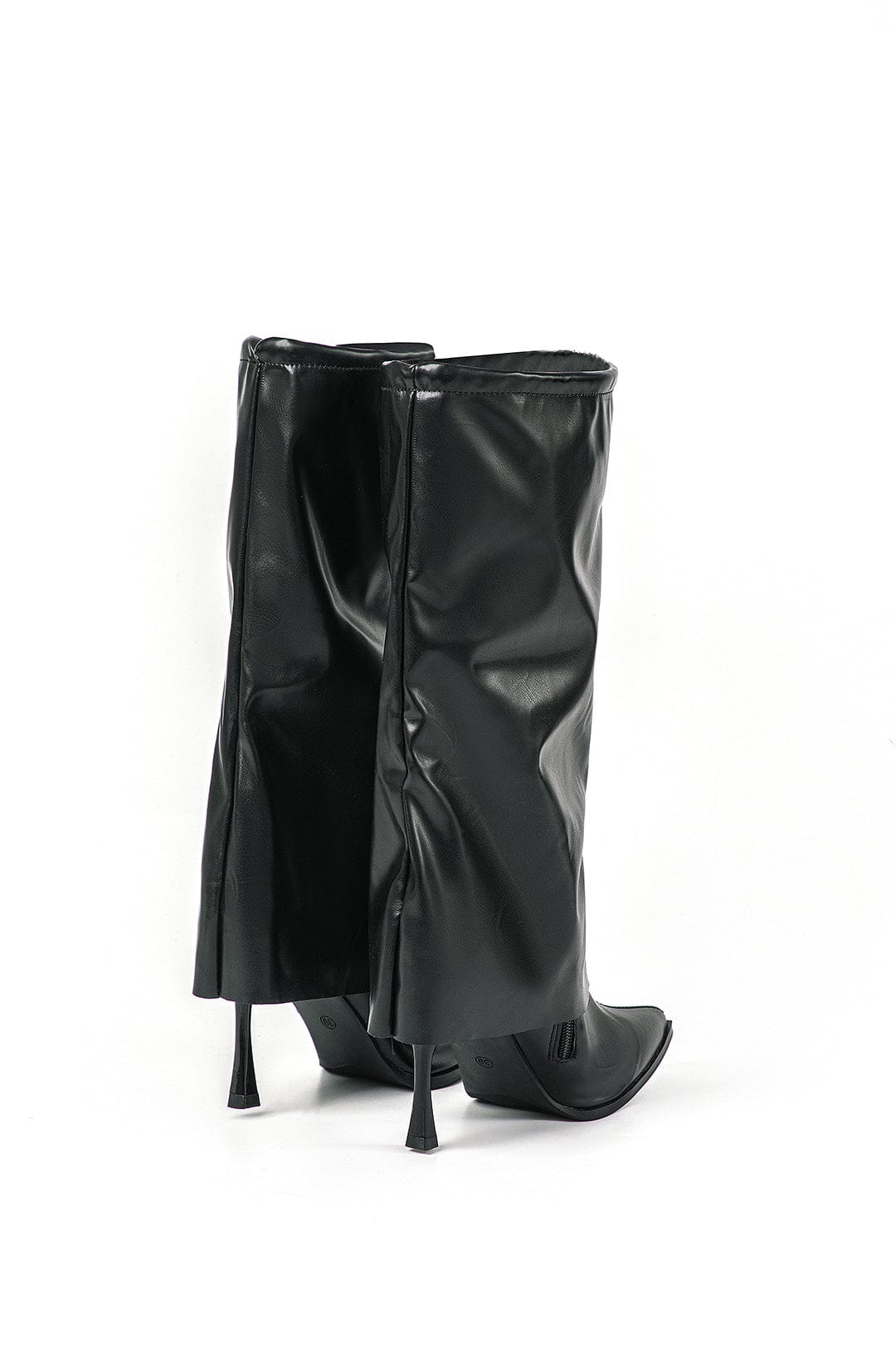 Olivia | Black Designer Boots with Unique Oversized Look