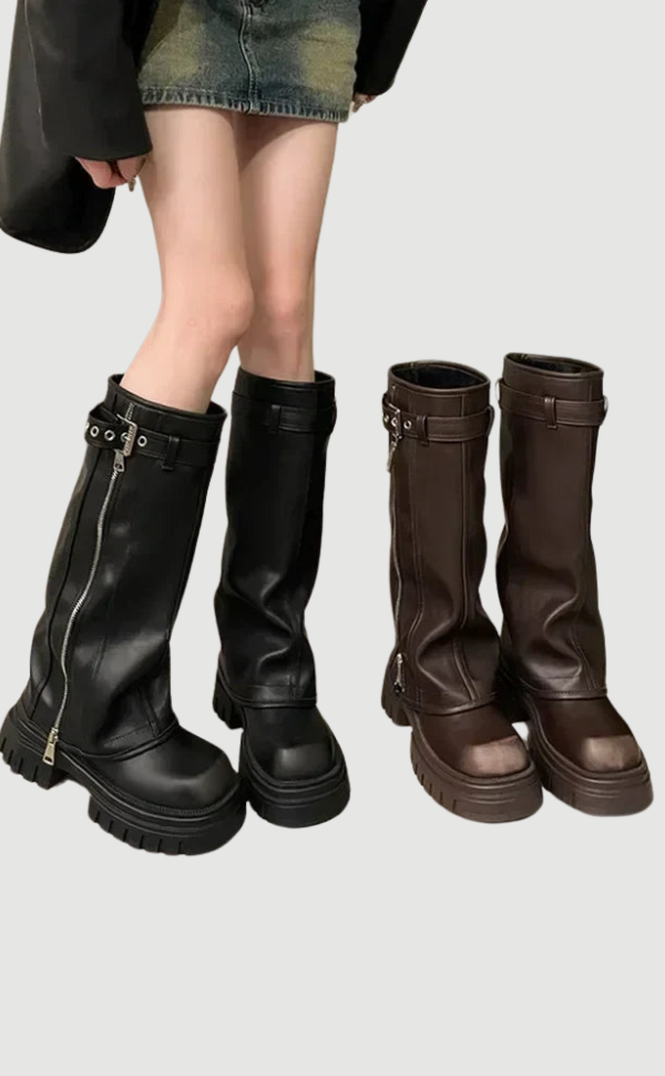Lune | Knee-High Platform Boots
