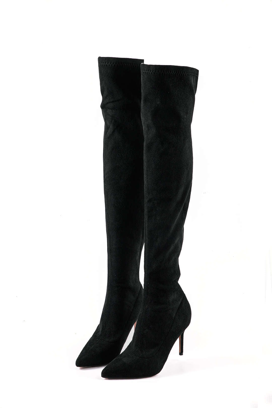 Elegant Over-the-Knee Boots Made of Suede – Stylish & Feminine