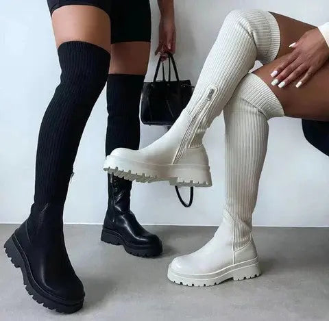 Charlotte | Stretch Knit Boots