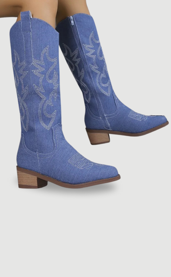 Kesha | Denim Cowboy Boots