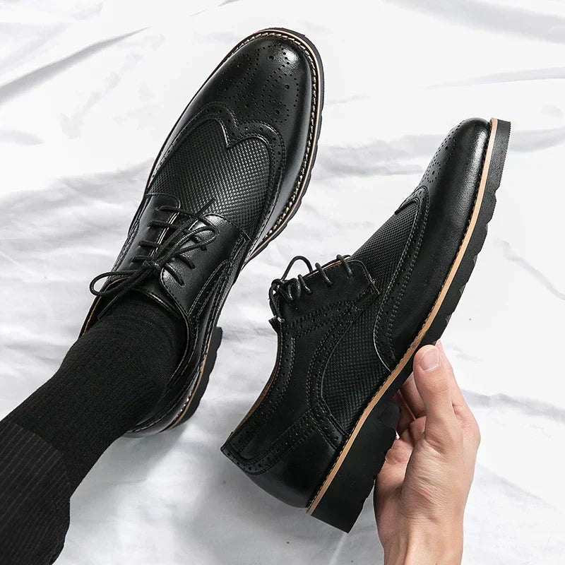 Men’s Leather Brogues | Classic Wingtip Dress Shoes