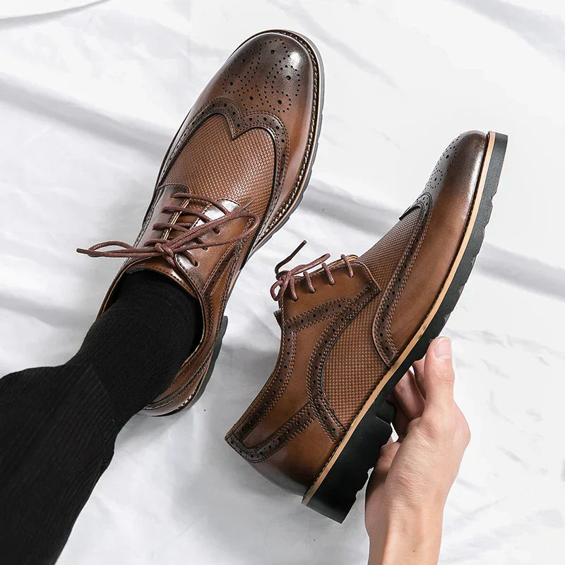 Men’s Leather Brogues | Classic Wingtip Dress Shoes