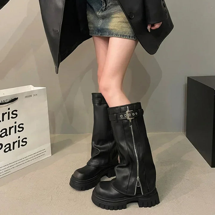 Lune | Knee-High Platform Boots
