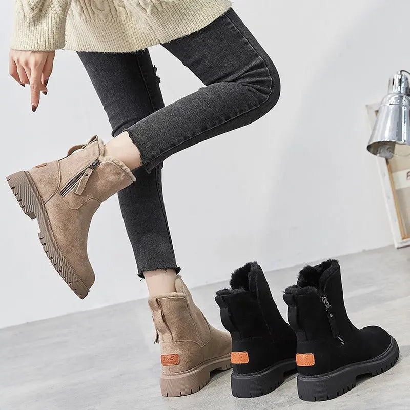 Jayleen | Winter Velvet Plush Boots