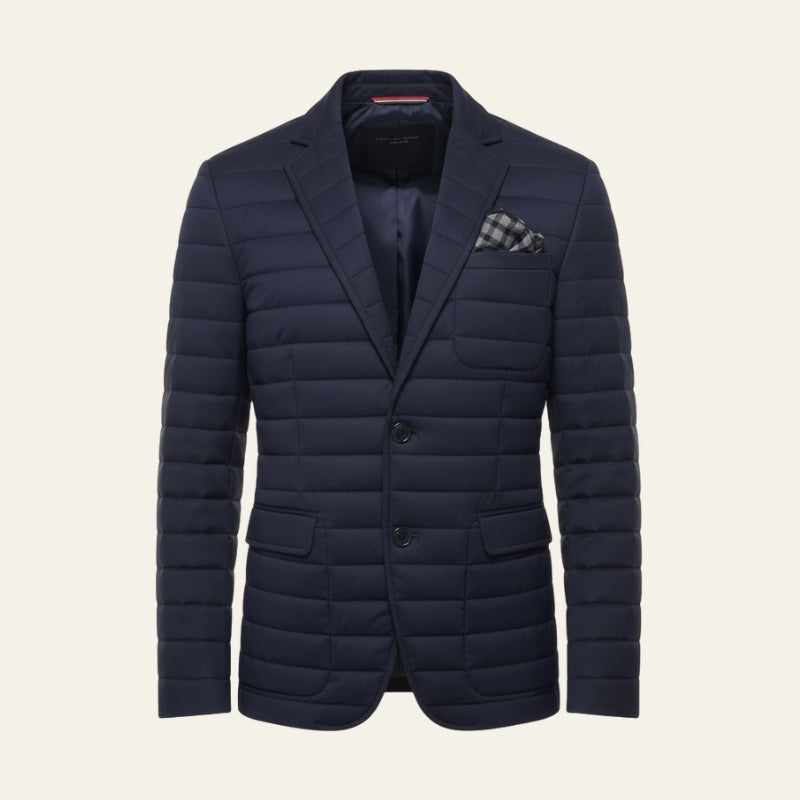 Men’s Quilted Cotton Blend Puffer Blazer