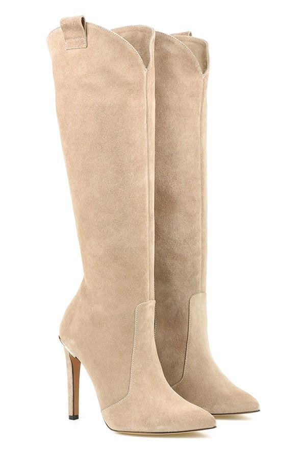 Valentina | Elegant Women's Suede Boots with High Heel